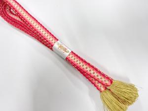 未使用品　正絹　撚り房　手組帯締め